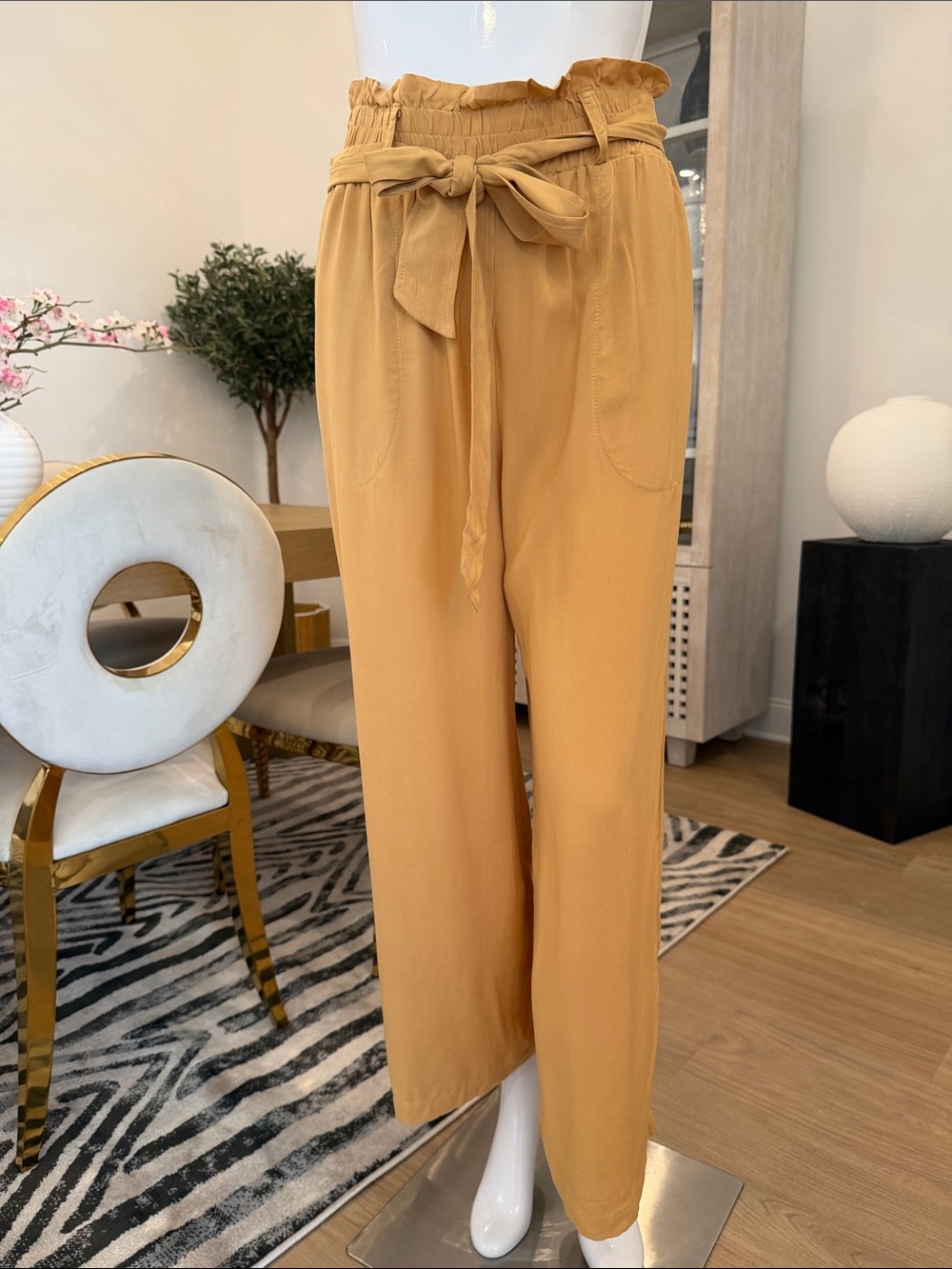 Attitudes by Renee Mustard Tie-Waist Wide Leg Pants
